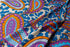 Purple Orange Blue Oversized Paisley Challis Fabric 33 inches in Length